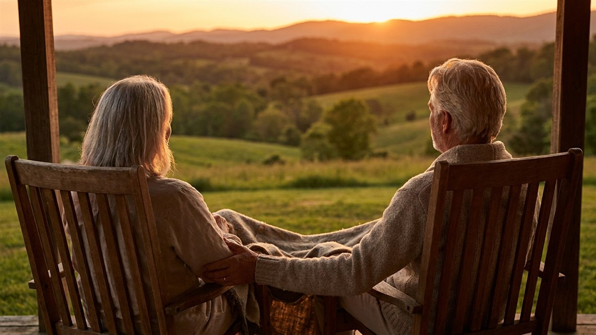 Casal aposentado relaxando ao por do sol - guia de previdencia privada da Rio Rubio Corretora
